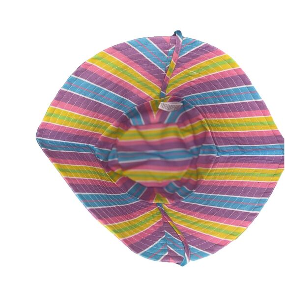 OLIVIA RUBIN Zanna Bucket Hat Bright Candy Stripe NWT One Size Cotton - Picture 8 of 11